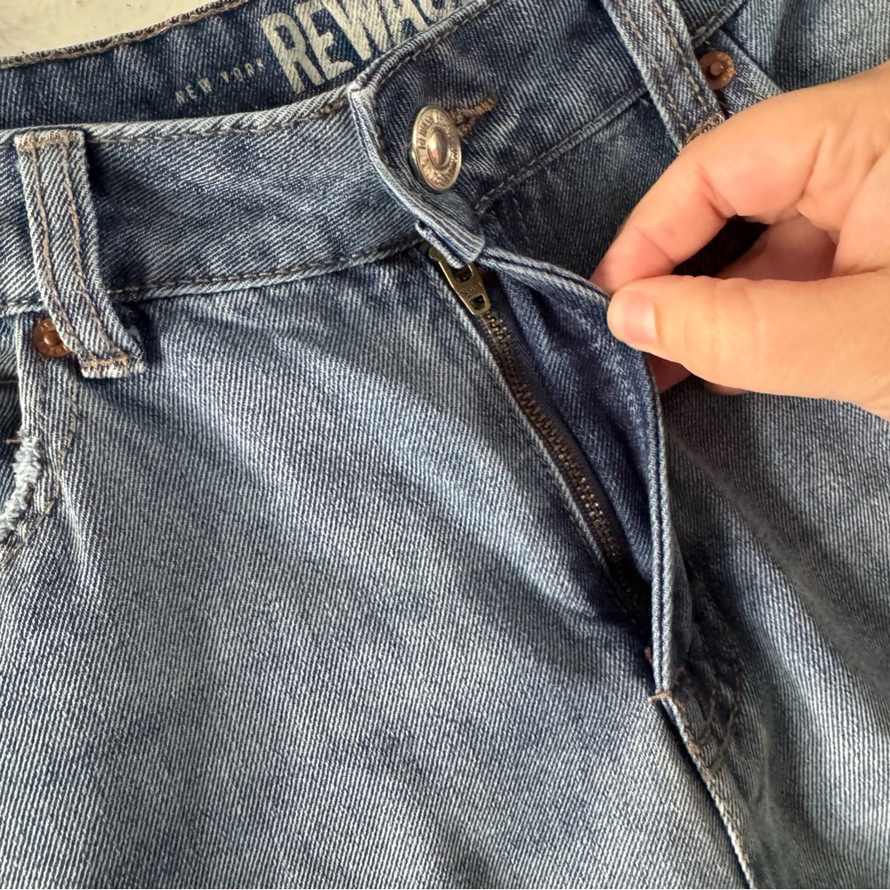 Rewash High Rise Jeans Y2K Streetwear 9/29 Junior Crop Vintage Staple Distressed - Picture 7 of 16